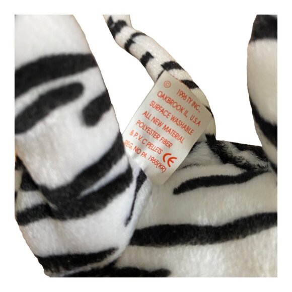 Ty Beanie Babies Blizzard Tiger Plush Stuffed Animal Hang 4th Gen Tush 3rd Gen T - Picture 9 of 9